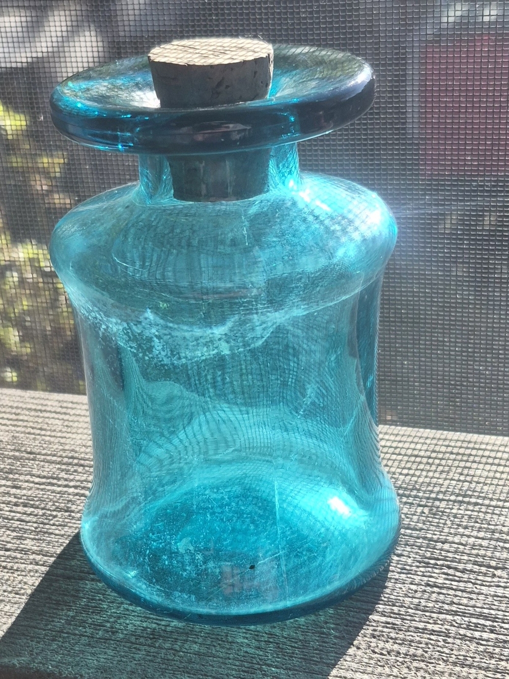 Dansk Designs France Teal Jar With Cork